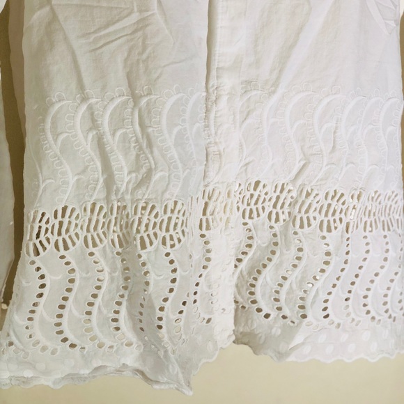 J crew white label feminine white buttondown shirt - Picture 3 of 8